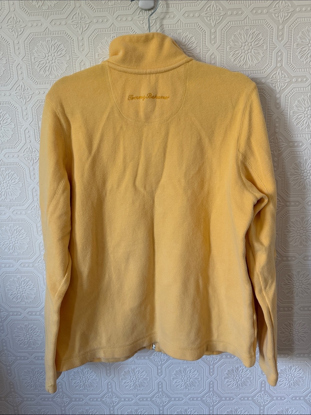 SOLD ⬇️⭐️ Tommy Bahama Women’s Pale Yellow Full-Zip Sweater Jacket Size L - Picture 8 of 8